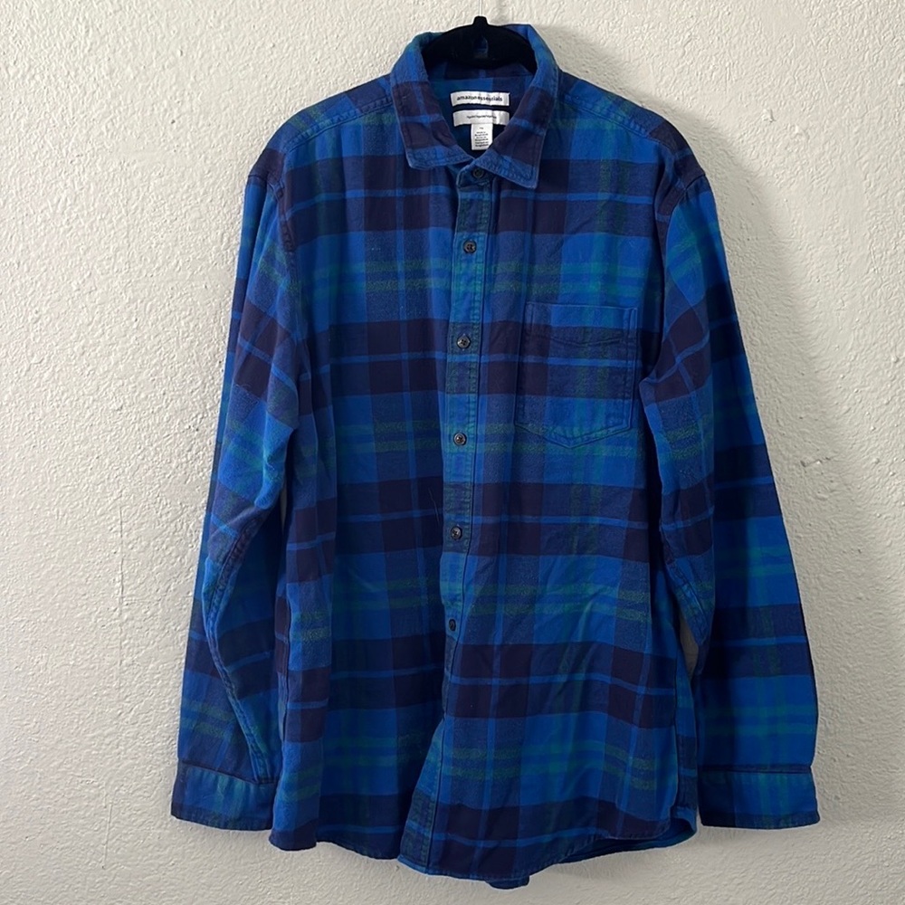 Amazon Essential Plaid Button Down Shirt